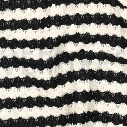 JACQUARD TRICOTÉ RAYURES NOIR (hover)