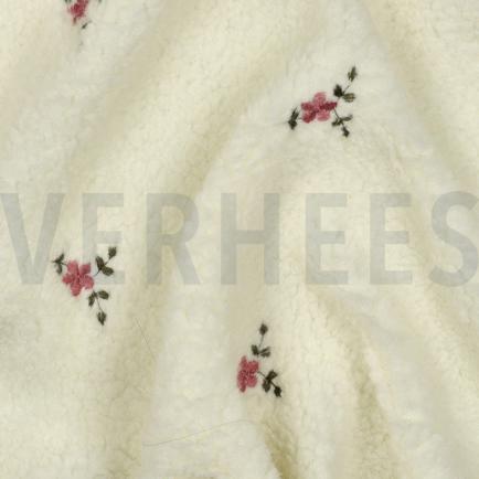 TEDDY EMBROIDERY FLOWERS ECRU (hover)