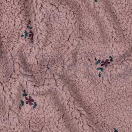 TEDDY EMBROIDERY FLOWERS MAUVE (hover)