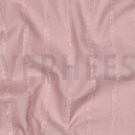 COTTON VOILE DOBBY STRIPES OLD ROSE (hover)