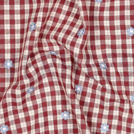 KATOEN VISCOSE EMBROIDERY BLOEMEN BLUSH (hover)