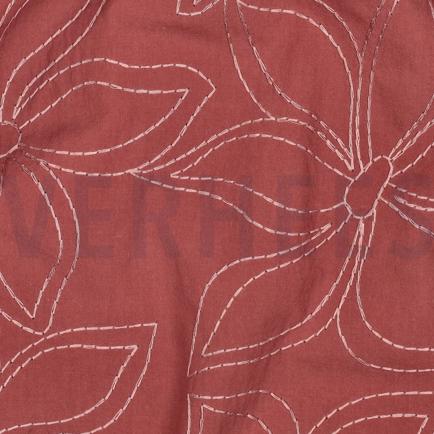 BAUMWOLLE GEWASCHEN STICKEREI BLUMEN BLUSH (hover)