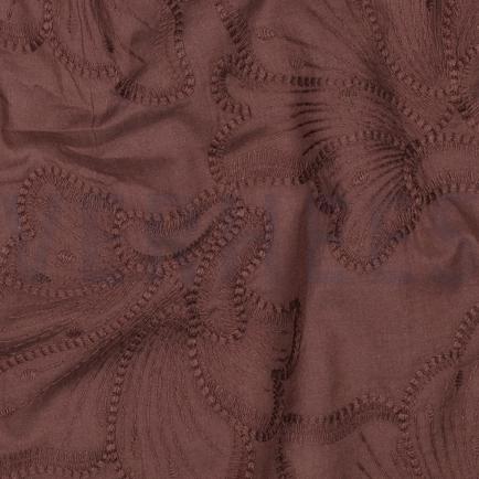 KATOEN EMBROIDERY BLOEMEN BRUIN (hover)