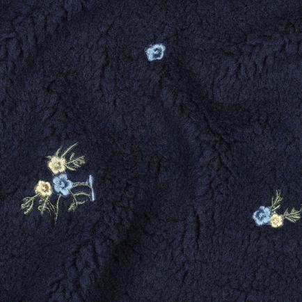 TEDDY BRODERIE FLEURS BLEU MARINE (hover)