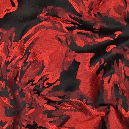 JACQUARD BLOEMEN ROOD (hover)