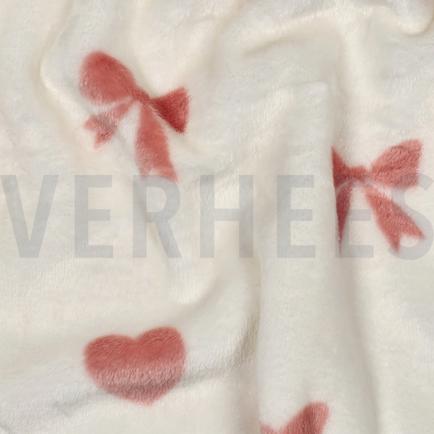 FLEECE SCHLEIFEN & HERZEN ECRU (hover)