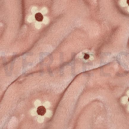 POLAIRE BRODERIE FLEURS ROSE (hover)
