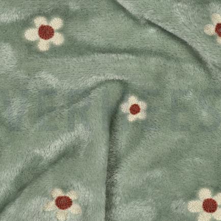 POLAIRE BRODERIE FLEURS SAUGE (hover)