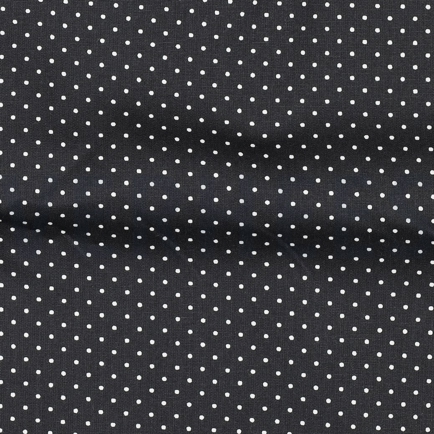 KATOENEN POPLIN KLEINE STIPPEN ZWART (hover)