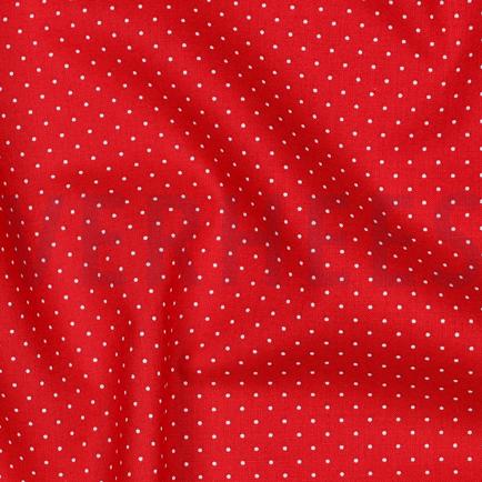 KATOENEN POPLIN KLEINE STIPPEN ROOD (hover)