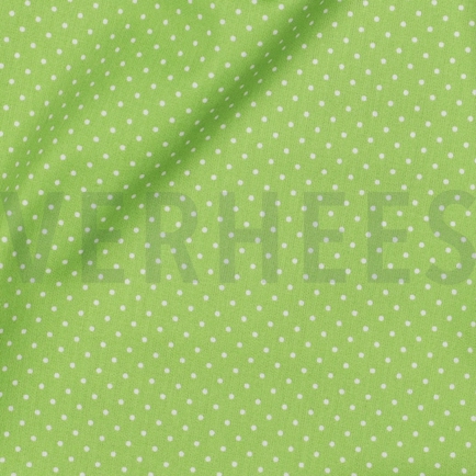 KATOENEN POPLIN KLEINE STIPPEN LIMOEN (hover)