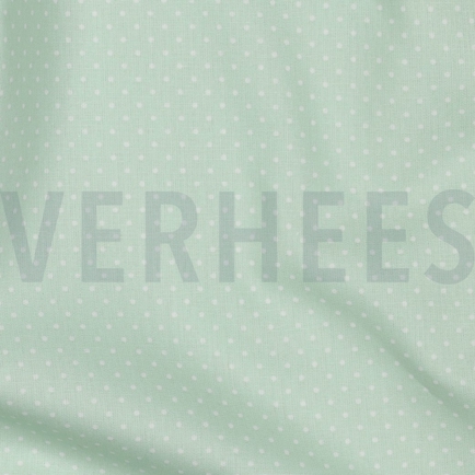 KATOENEN POPLIN KLEINE STIPPEN MINT (hover)