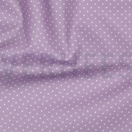 KATOENEN POPLIN KLEINE STIPPEN LILA (hover)