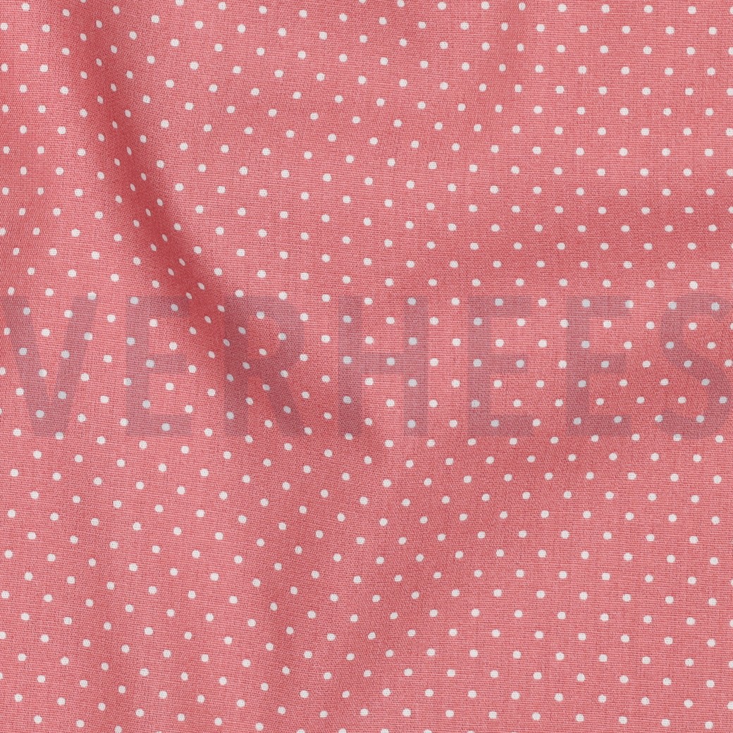 KATOENEN POPLIN KLEINE STIPPEN BLUSH (hover)
