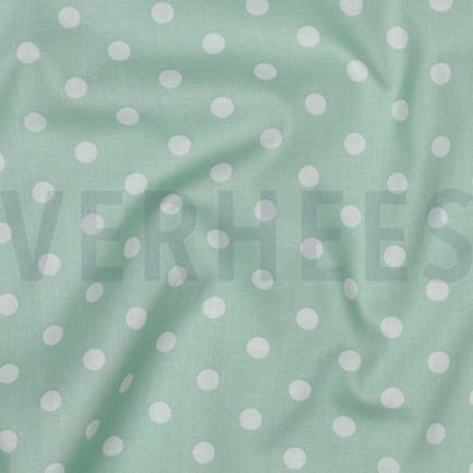 KATOENEN POPLIN STIPPEN MINT (hover)