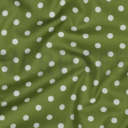 KATOENEN POPLIN STIPPEN GROEN (hover)