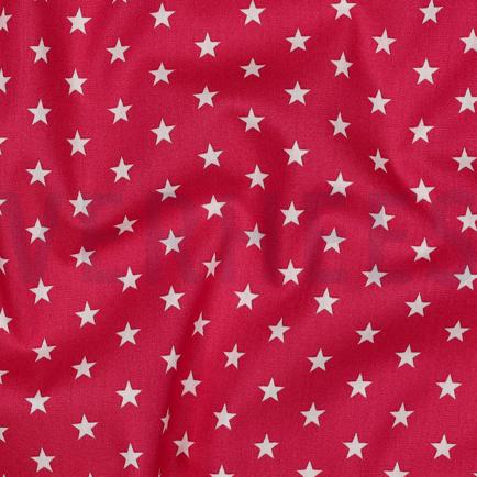BAUMWOLLE POPELINE KLEINE STERNE ROSA (hover)