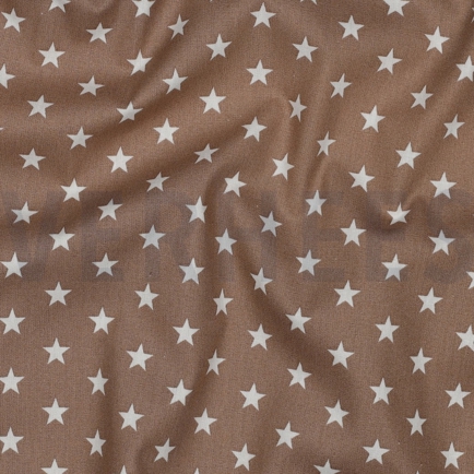 POPLIN PETIT STARS TAUPE (hover)