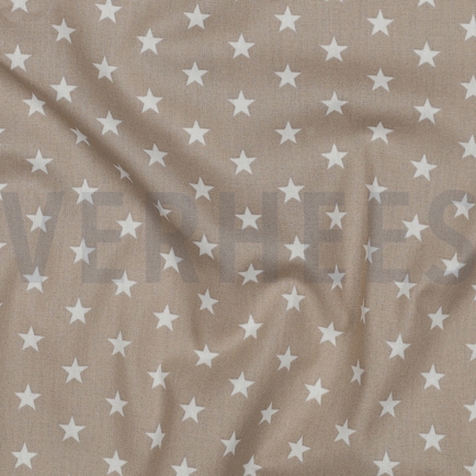 POPLIN PETIT STARS SAND (hover)