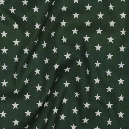POPLIN PETIT STARS DARK GREEN (hover)