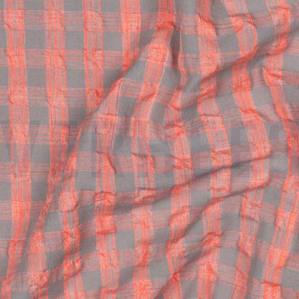 KATOEN GARENGEVERFD RUITEN NEON ROZE NEON/GRIJS (hover)
