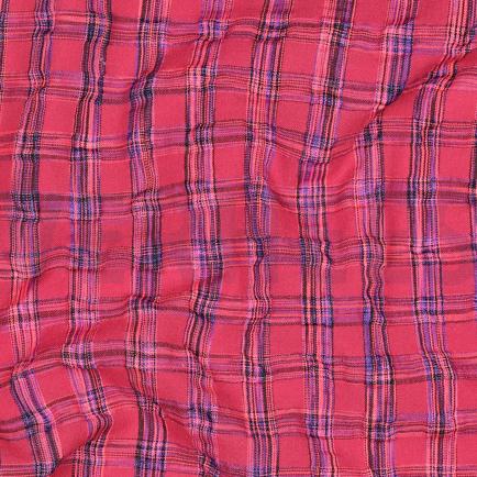 KATOEN GARENGEVERFD RUITEN NEON ROZE NEON/FUCHSIA (hover)