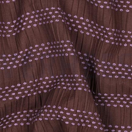 KATOENEN DOBBY JACQUARD STREPEN BRUIN (hover)