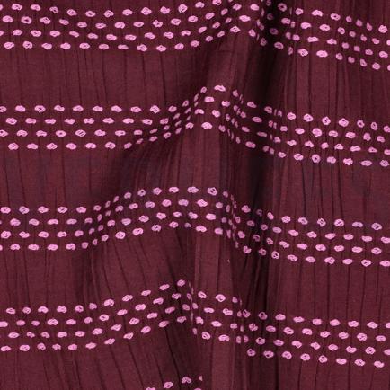 KATOENEN DOBBY JACQUARD STREPEN AUBERGINE (hover)