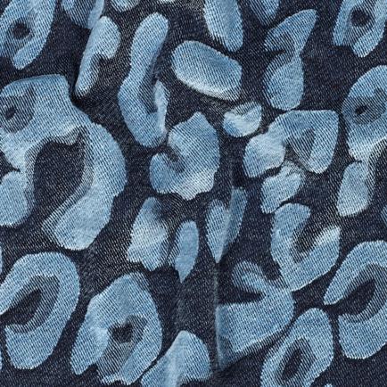 DENIM FLUWEEL JACQUARD DIERENHUID JEANSBLAUW (hover)