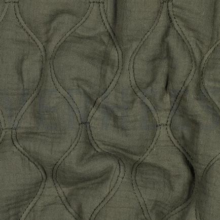 DOUBLE GAUZE QUILT DONKER MOSGROEN (hover)