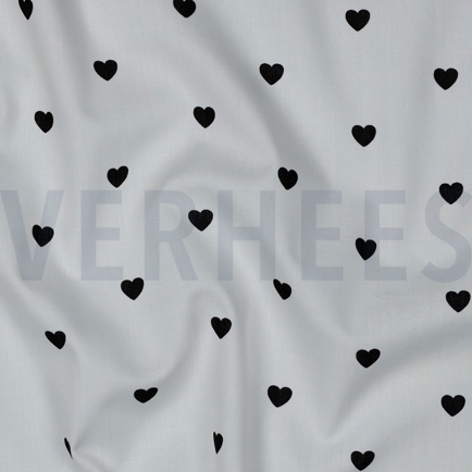 FINE POPLIN HEARTS WHITE/ BLACK (hover)