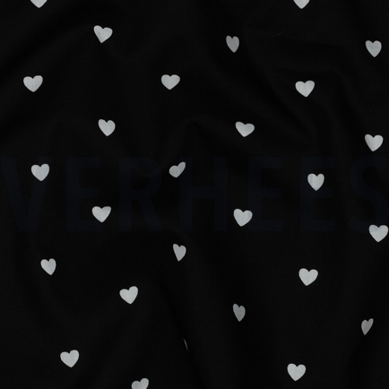FINE POPLIN HEARTS BLACK/ WHITE (hover)