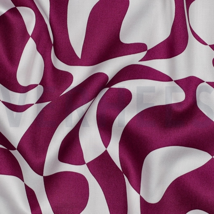 COTON SATIN ABSTRACT VIOLET (hover)