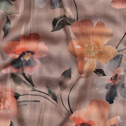 COTTON SATIN DIGITAL FLOWERS PEACH (hover)