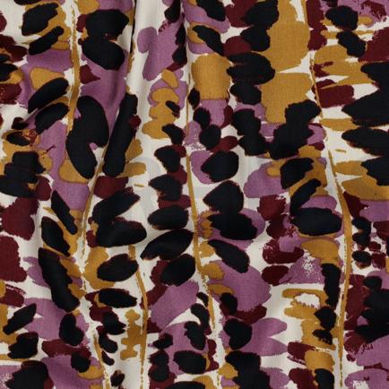 BAUMWOLLE VISKOSE ABSTRACT BORDEAUXROT (hover)