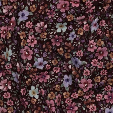 JERSEY DIGITAL BLUMEN BORDEAUXROT (hover)
