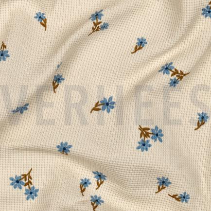 WAFFELJERSEY BLUMEN ECRU (hover)