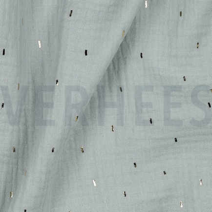 MUSSELIN FOLIE STREIFEN MINT / GOLD (hover)