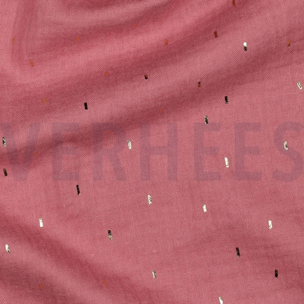 MUSSELIN FOLIE STREIFEN MAUVE / GOLD (hover)