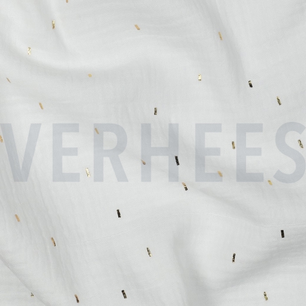 MUSSELIN FOLIE STREIFEN GEBROCHEN WEISS (hover)