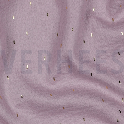 MUSSELIN FOLIE STREIFEN LILA / GOLD (hover)