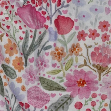 DOUBLE GAUZE DIGITAAL BLOEMEN WIT (hover)