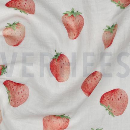 MUSSELIN DIGITAL ERDBEEREN WEISS (hover)
