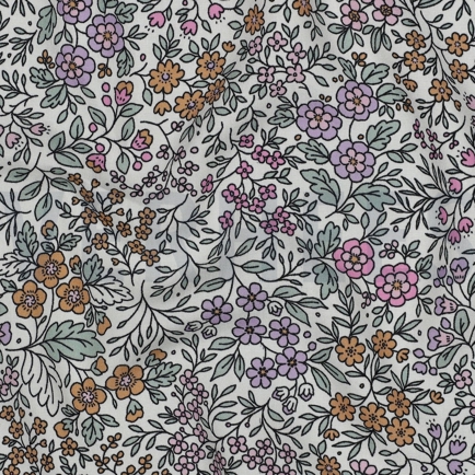 LENZING™ ECOVERO™ BLUMEN GEBROCHEN WEISS (hover)