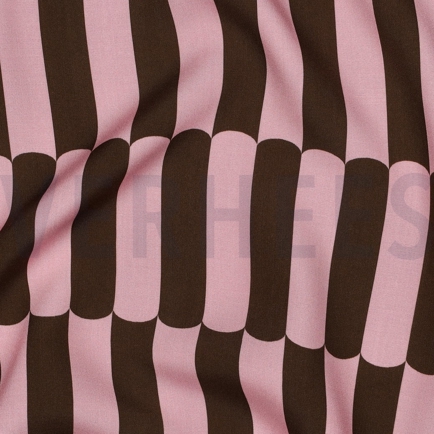 LENZING™ ECOVERO™ STRIPES BROWN (hover)