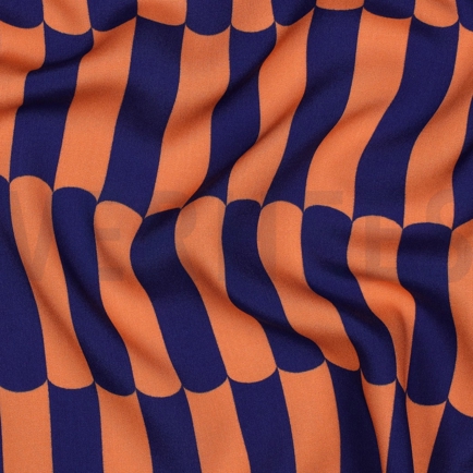 LENZING™ ECOVERO™ STRIPES COBALT (hover)