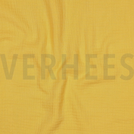 BAUMWOLLE MUSSELIN DREILAGIG GOTS GELB (hover)