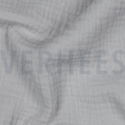 BAUMWOLLE MUSSELIN DREILAGIG GOTS GRAU (hover)