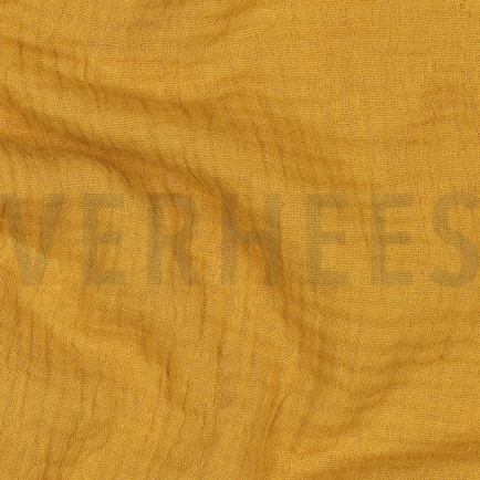 BAUMWOLLE MUSSELIN DREILAGIG GOTS OCKER (hover)