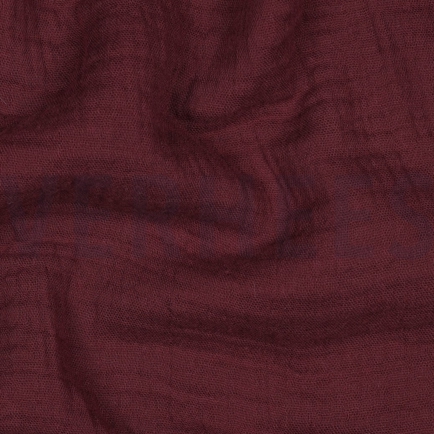 BAUMWOLLE MUSSELIN DREILAGIG GOTS AUBERGINE (hover)